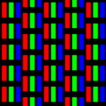 a tiled example of the slot mask texture, showing its characteristic rectangular RGB groupings